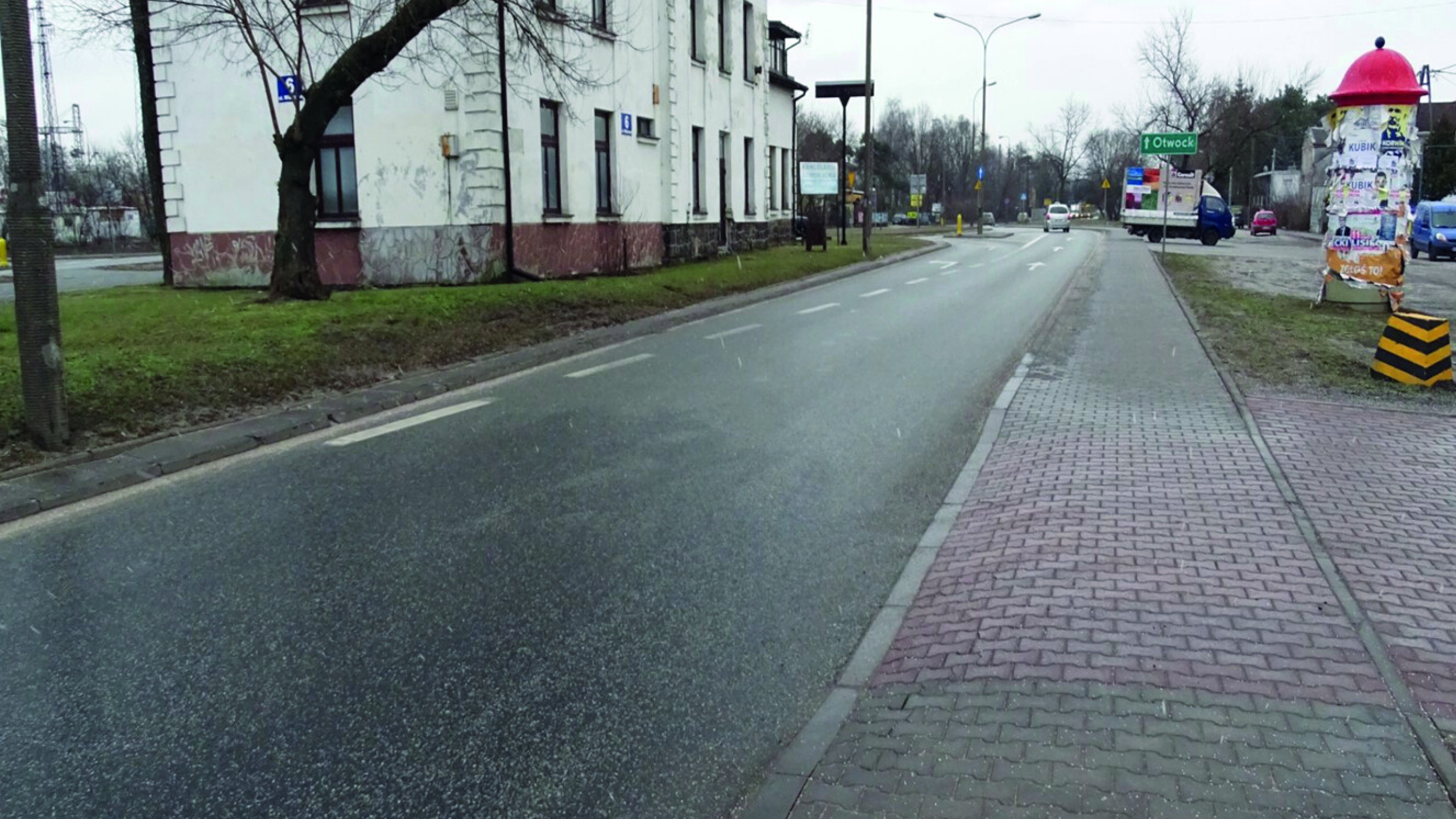 Zmiany nawierzchni drogi 