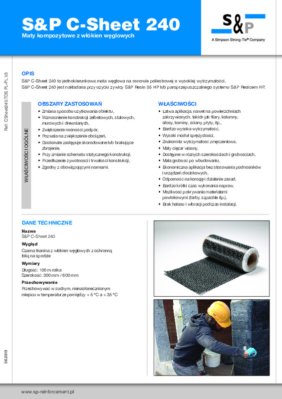 Karta techniczna S&P C-Sheet 240