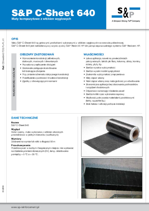 Karta techniczna S&P C-Sheet 640
