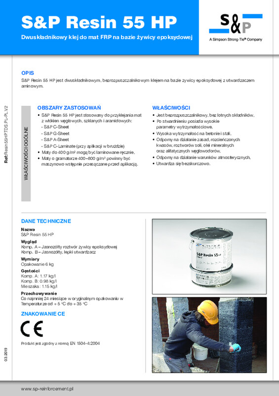 Karta techniczna S&P Resin 55 HP