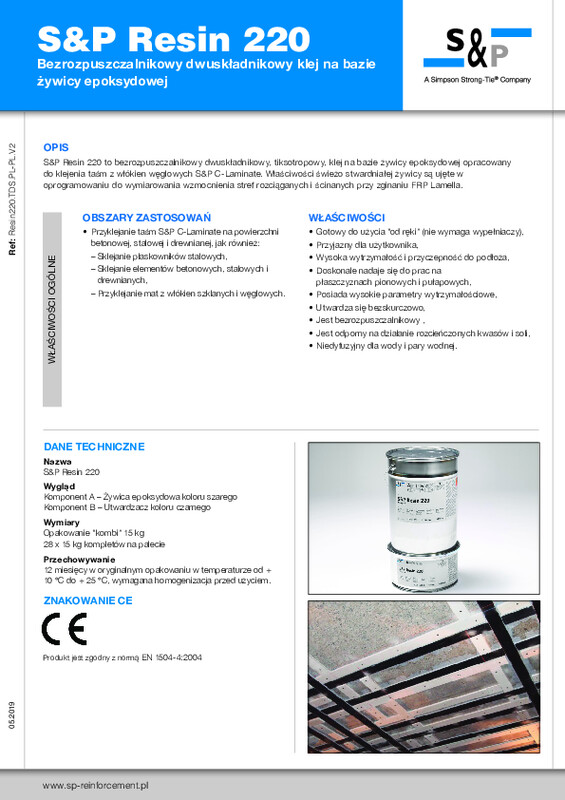 Karta techniczna S&P Resin 220