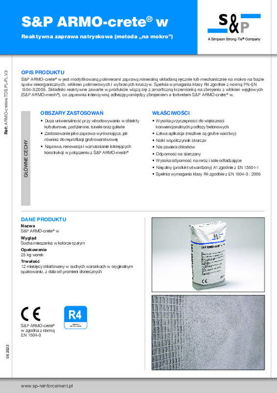 Karta techniczna S&P ARMO-crete w