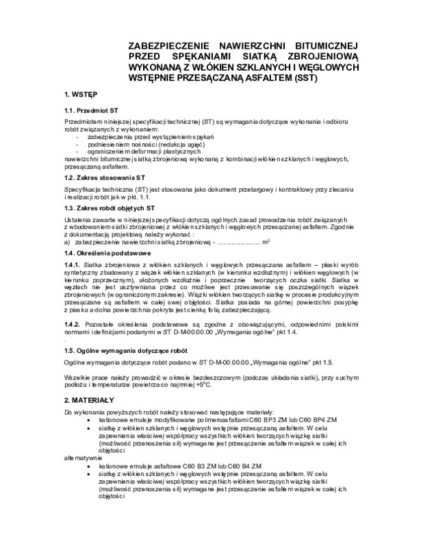 Specyfikacja techniczna S&P Carbophalt® G