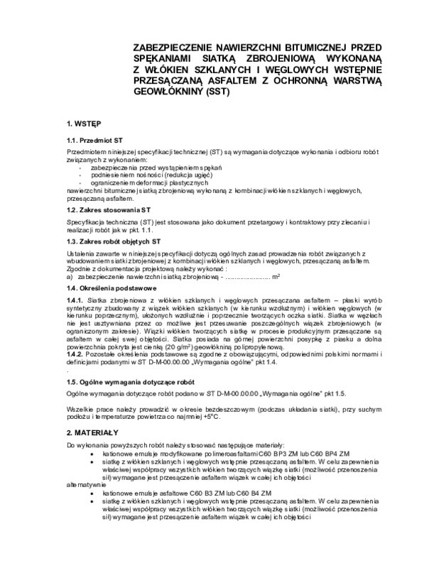 Specyfikacja techniczna S&P Carbophalt® GV
