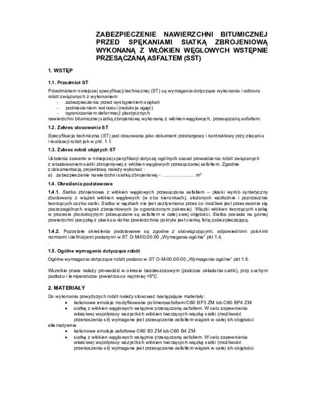 Specyfikacja techniczna S&P Carbophalt® G 200/200