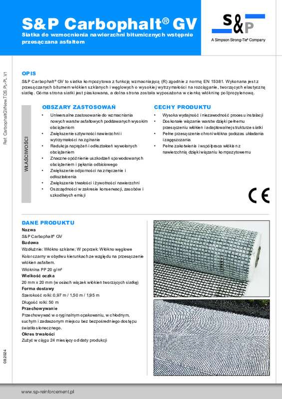 Karta techniczna S&P Carbophalt® GV