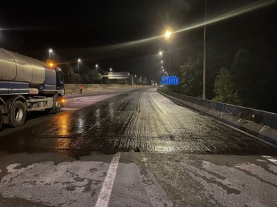 Application of bituminous emulsion