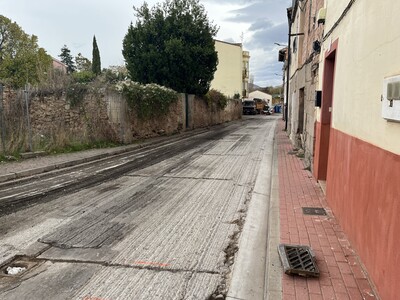 Road during preparation works